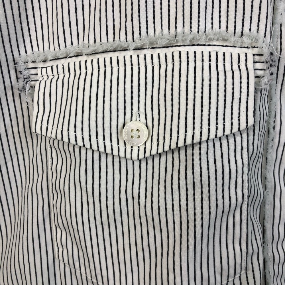 Alessandro Dell'acqua Frayed Striped Button Shirt - Picture 3 of 8